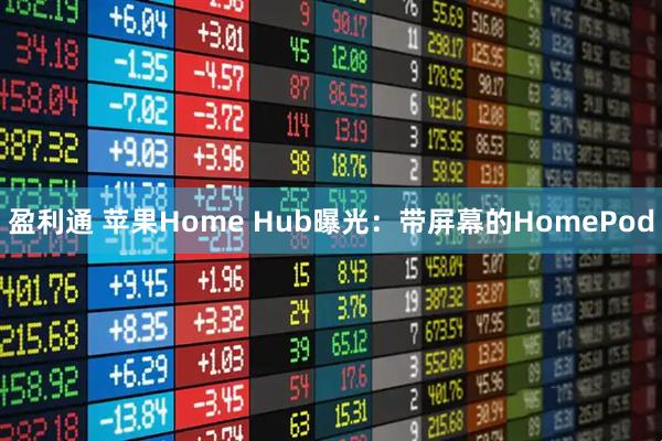 盈利通 苹果Home Hub曝光：带屏幕的HomePod
