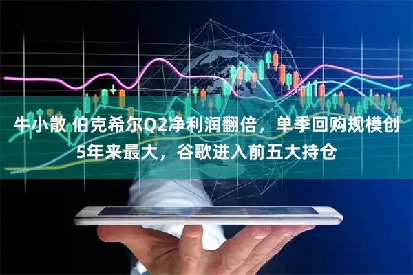 牛小散 伯克希尔Q2净利润翻倍，单季回购规模创5年来最大，谷歌进入前五大持仓